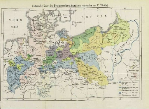 Historische Karte des Preussischen Staates