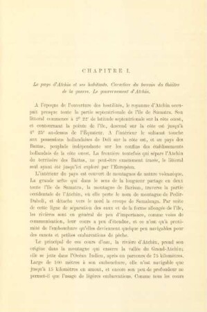 Chapitre I. Le pays d'Atchin et ses habitants...