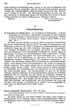 326, IV. Zeitschriftenschau