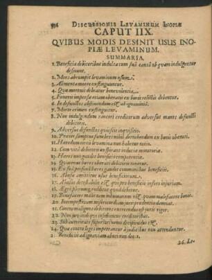 Caput IIX. Quibus Modis Desinit Usus Inopiae Levaminum.
