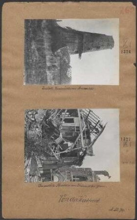 Das zerstörte Pfarrhaus von Gheluvelt bei Ypern