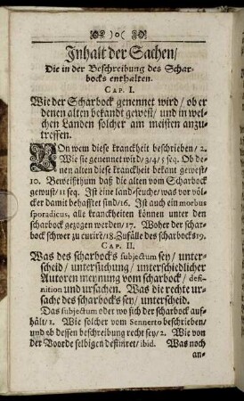Inhalt der Sachen/ Die in der Beschreibung des Scharbocks enthalten.