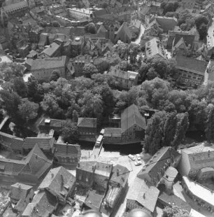 Bebauung an der Schildgasse in der Erfurter Altstadt : Blickrichtung Süden