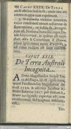 Caput XXIX. De Terra Australi Incognita