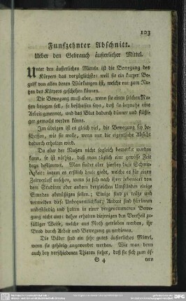 Funfzehnter Abschnitt. Ueber den Gebrauch äußerlicher Mittel