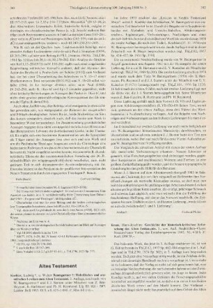 341-342 [Rezension] Hebräisches und aramäisches Lexikon zum Alten Testament