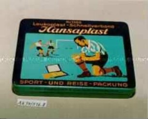 Blechdose für "Nr. 1260 Leukoplast-Schnellverband Hansaplast SPORT- UND REISE-PACKUNG