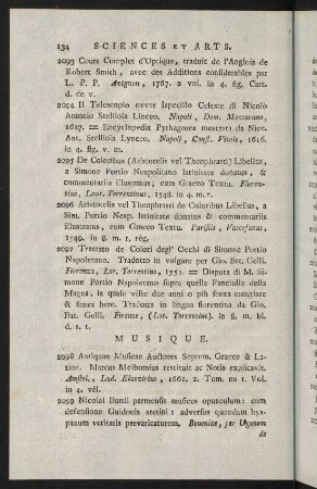 134-179, Musique - Agriculture et Botanique