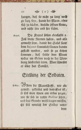 Stellung der Soldaten.