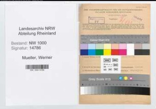 Entnazifizierung Werner Mueller, geb. 06.06.1906 (Arbeiter)