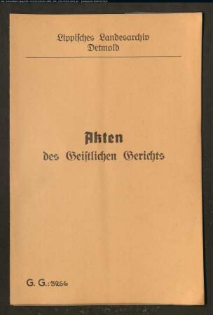 Wilhelmine Kleiniger bei Höveler auf der Lageschen Pivitsheide gegen Johann Herm. Riesenberg, Sohn des Johann Bernd Riesenberg, Erbkötters auf der Lageschen Pivitsheide