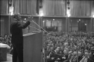 Wahlkundgebung der CDU zur baden-württembergischen Landtagswahl am 23. April 1972 mit Oppositionsführer und Kanzlerkandidat Dr. Rainer Barzel