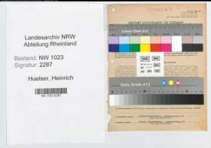 Entnazifizierung Heinrich Huelser , geb. 29.05.1899 (Sparkasseninspektor)