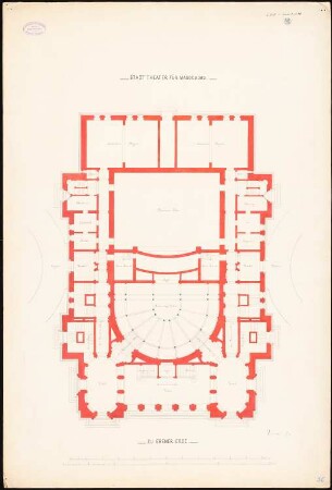 Stadttheater, Magdeburg: Grundriss EG 1:100