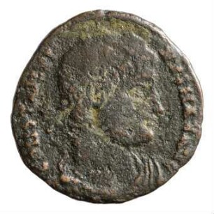 Münze, Follis, Aes 4, 333 - 335 n. Chr.