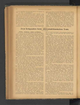 Zwei Kriegsjahre beim südwestafrikanischen Train.