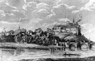 Meißen. Stadtansicht, aus: Schiffner 1840