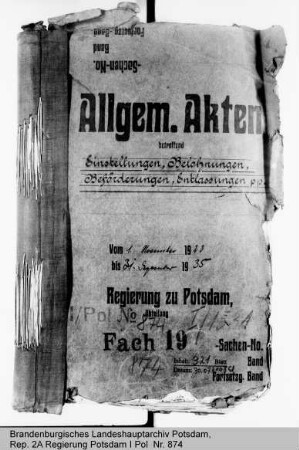 Einstellungen, Besoldungen, Beförderungen und Entlassungen bei der Polizei. Allgemeines