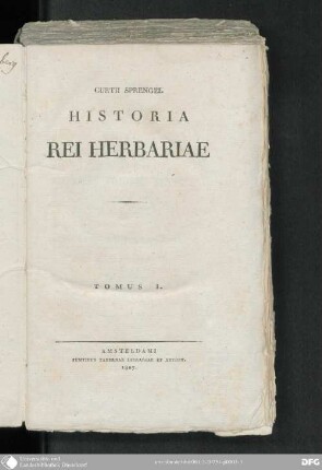 1: Curtii Sprengel Historia rei herbariae