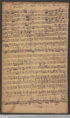 Ms. Ff. Mus. 756 - Dominica p: Fest. Circumcisionis : à 2 hautbois, 2 violin, 1. viol, 4. voc con cembalo