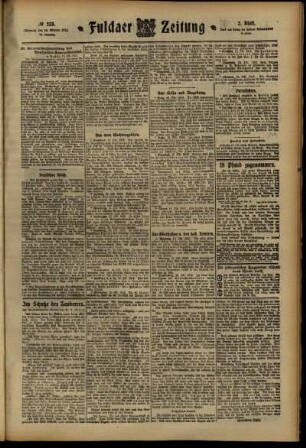 Zweite Ausgabe vom Mittwoch, den 16. Oktober 1912.
