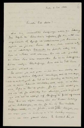Nr. 6: Brief von Georg Waitz an Edward Schröder, Berlin, 8.7.1883