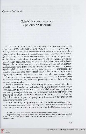 3: Gdańskie szafy sieniowe 2 połowy XVII wieku