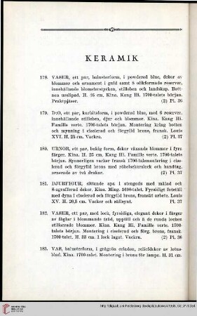 Keramik (Nr. 178-196)