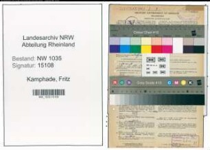 Entnazifizierung Fritz Kamphade , geb. 25.01.1903 (Steiger)