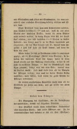 Ueber den Dünger