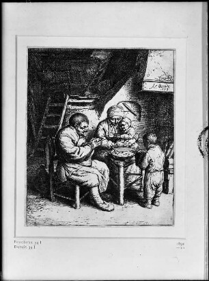 Bauernfamilie beim Tischgebet