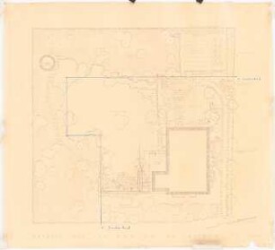 Garten Fritz Jastrow, Kleinmachnow: Lageplan mit Gartenplan 1:100
