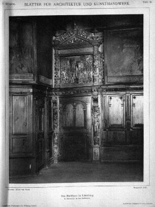 Tafel 26: Das Rathhaus in Lüneburg. 6. Nebenthür in der Rathstube