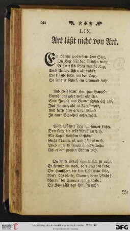 LIX. Art läßt nicht von Art