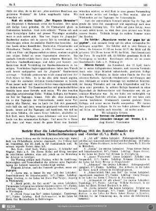 Bericht über die Lehrlingsarbeitenprüfung 1913 des Zentralverbandes der Deutschen Uhrmacherinnungen und -Vereine (E. V.), Halle a. S.