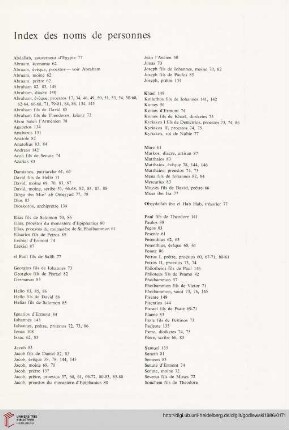 Index des noms de personnes