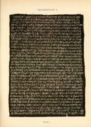 Inscription I. Planche 1- Planche 4