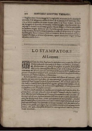 Lo Stampatore al Lettore.