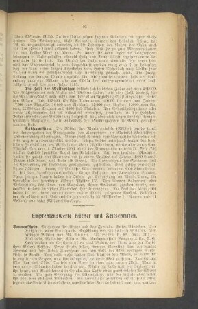 Empfehlenswerte Bücher und Zeitschriften