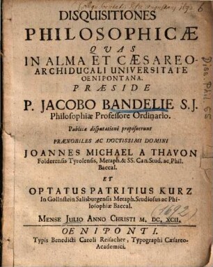 Disquisitiones Philosophicae