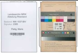 Entnazifizierung Maria Pietig , geb. 02.07.1897 (Lehrerin)