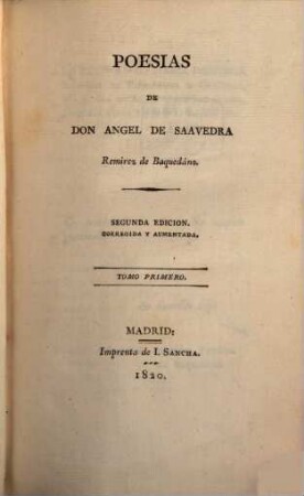 Poesias de Don Angel de Saavedra, 1