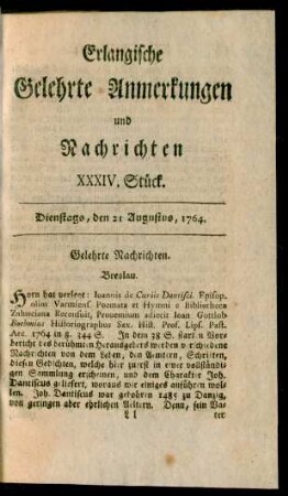 XXXIV. Stück