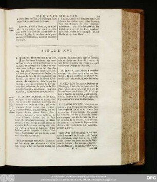Siecle XVI.
