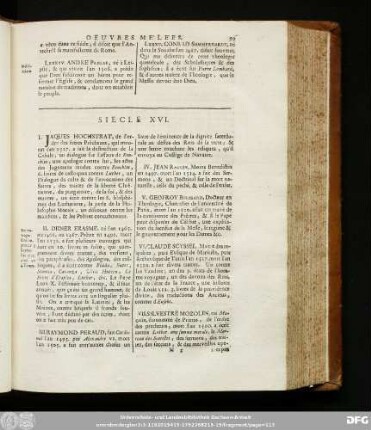 Siecle XVI.