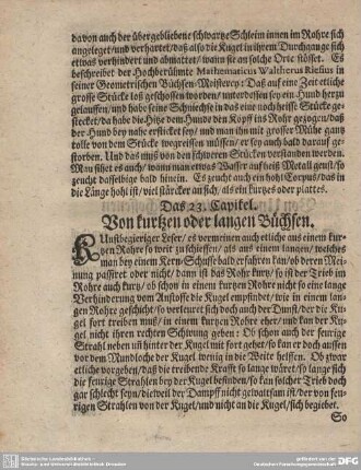 Das 23. Capitel. Von kurtzen oder langen Büchsen.
