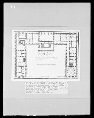 Prodromus Architecturae Goldmannianae — Tab. II: Grundriß des ersten geschosses zu einem Fürstlichen Palast