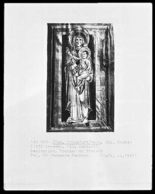 Psalterium, Stehende Madonna, Folio 39