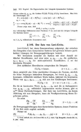 § 149. Der Satz von Levi-Civita.
