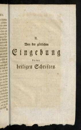 45-92, II. Von der göttlichen Eingebung derer heiligen Schriften